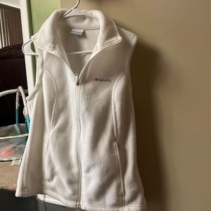 Medium, white Columbia vest.
